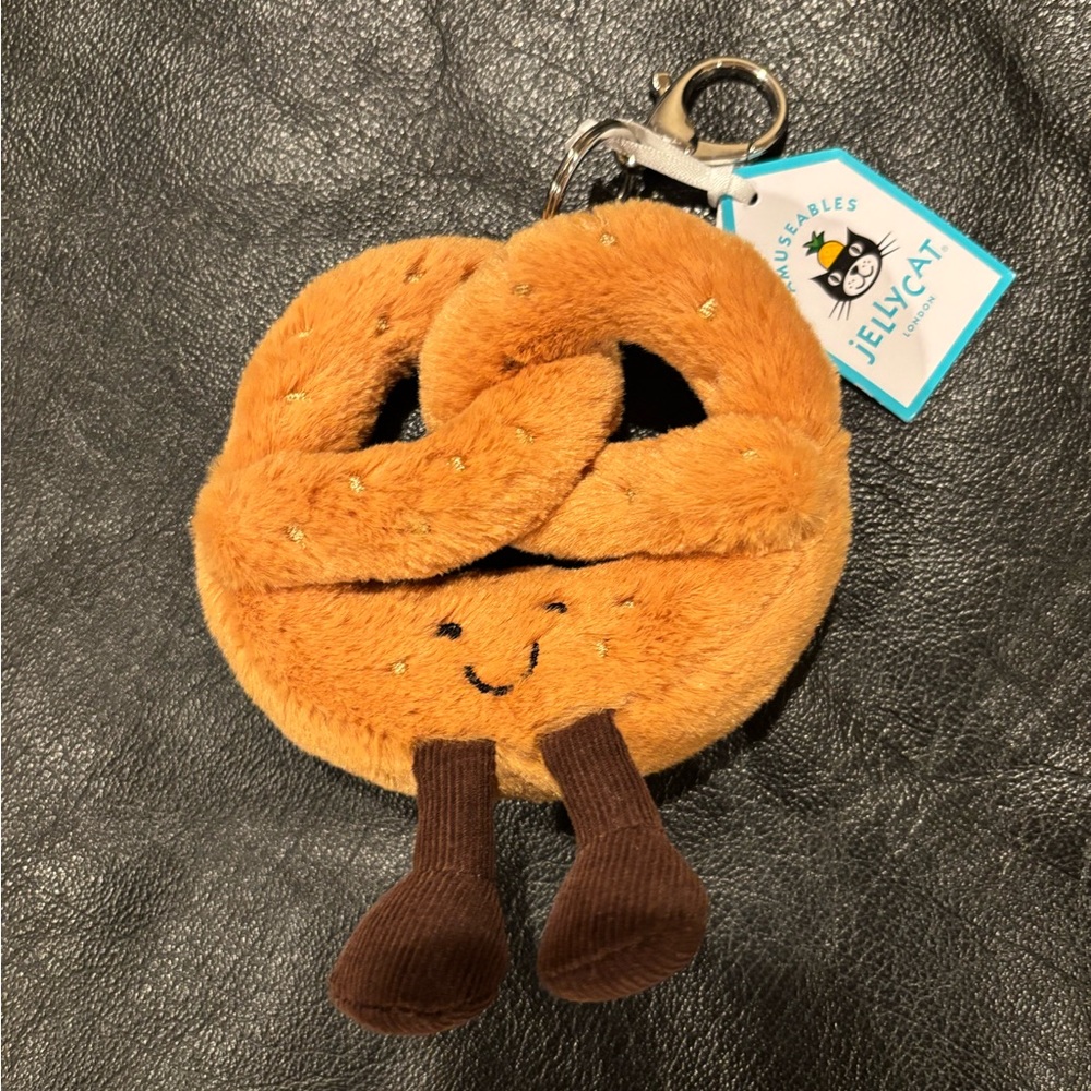 Jellycat Pretzel Plush Keychain Bag Charm
